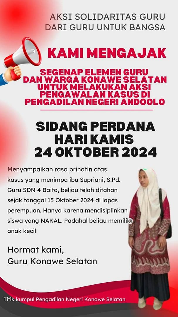 Guru Honorer Jadi Tersangka Penganiayaan Anak di Konawe Selatan: Kasus Kriminalisasi atau Keadilan?