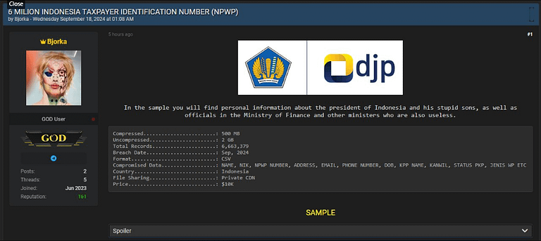 Heboh! 6 Juta Data NPWP Bocor: Ada Data Jokowi Hingga Menkominfo