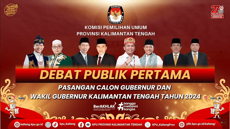 Debat Pertama Pilkada Kalteng 2024: 4 Paslon Adu Visi!