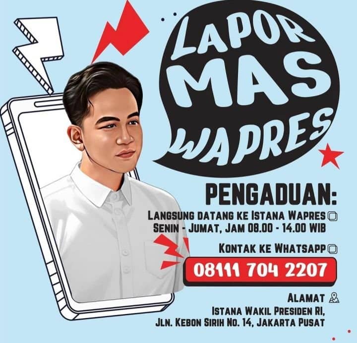 Punya Keluhan? Gibran Siap Terima Aduan Melalui WhatsApp di Program ‘Lapor Mas Wapres’