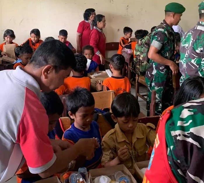 Kodim Gelar Program Makan Bergizi Gratis di Sekolah Lamandau